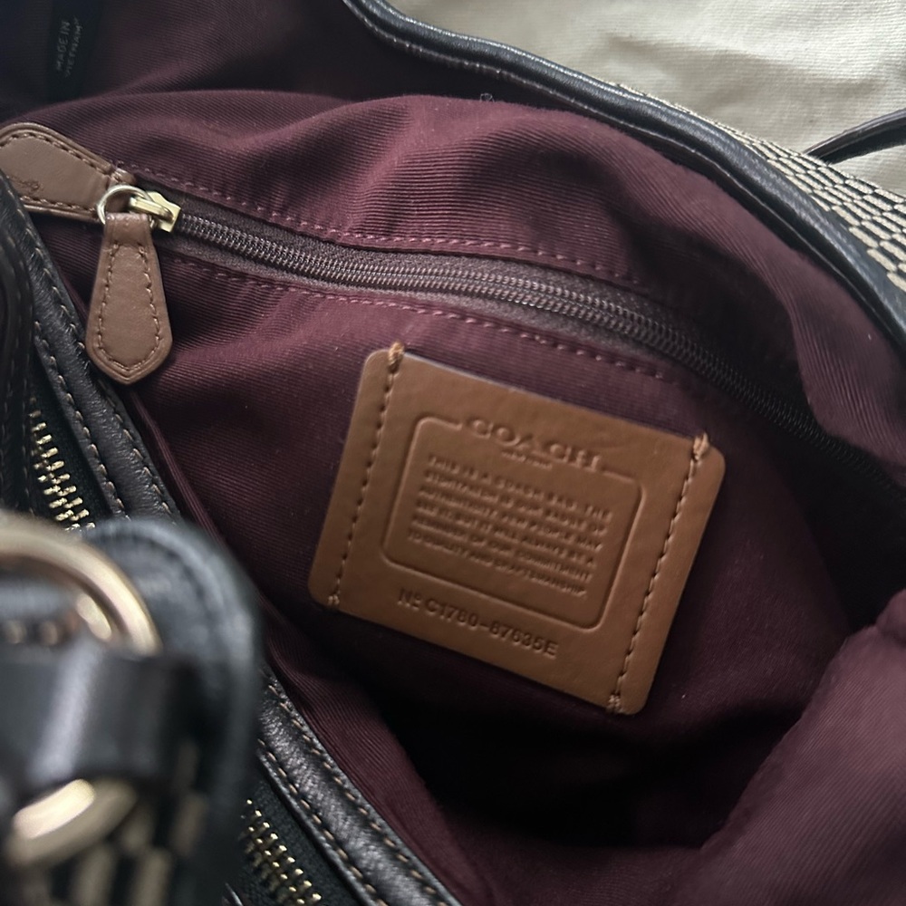 Coach Madison Carlyle Woven Shoulder Bag - Picture 6 of 10